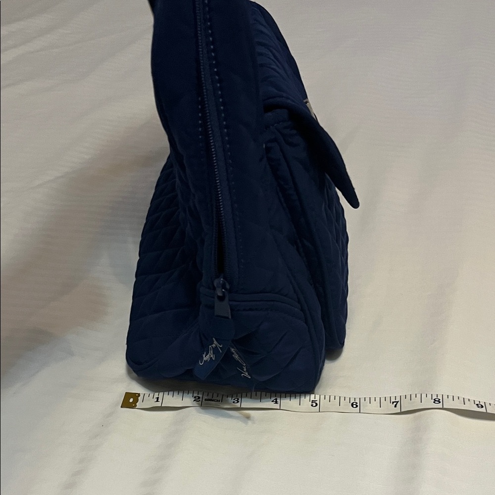 Vera Bradley Quilted Navy Shoulder Bag with Front Pocket - Picture 6 of 8